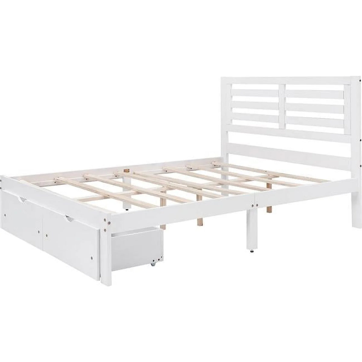 Full & Double Size White Bed E6033