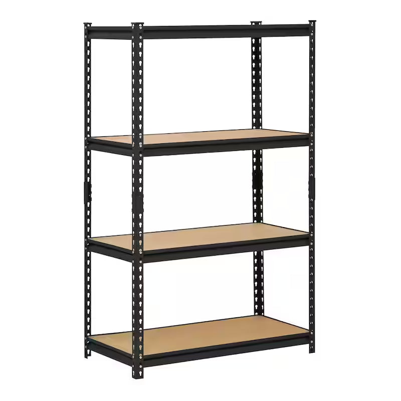 4-Tier Heavy Duty Steel Shelving Unit in Black L3197