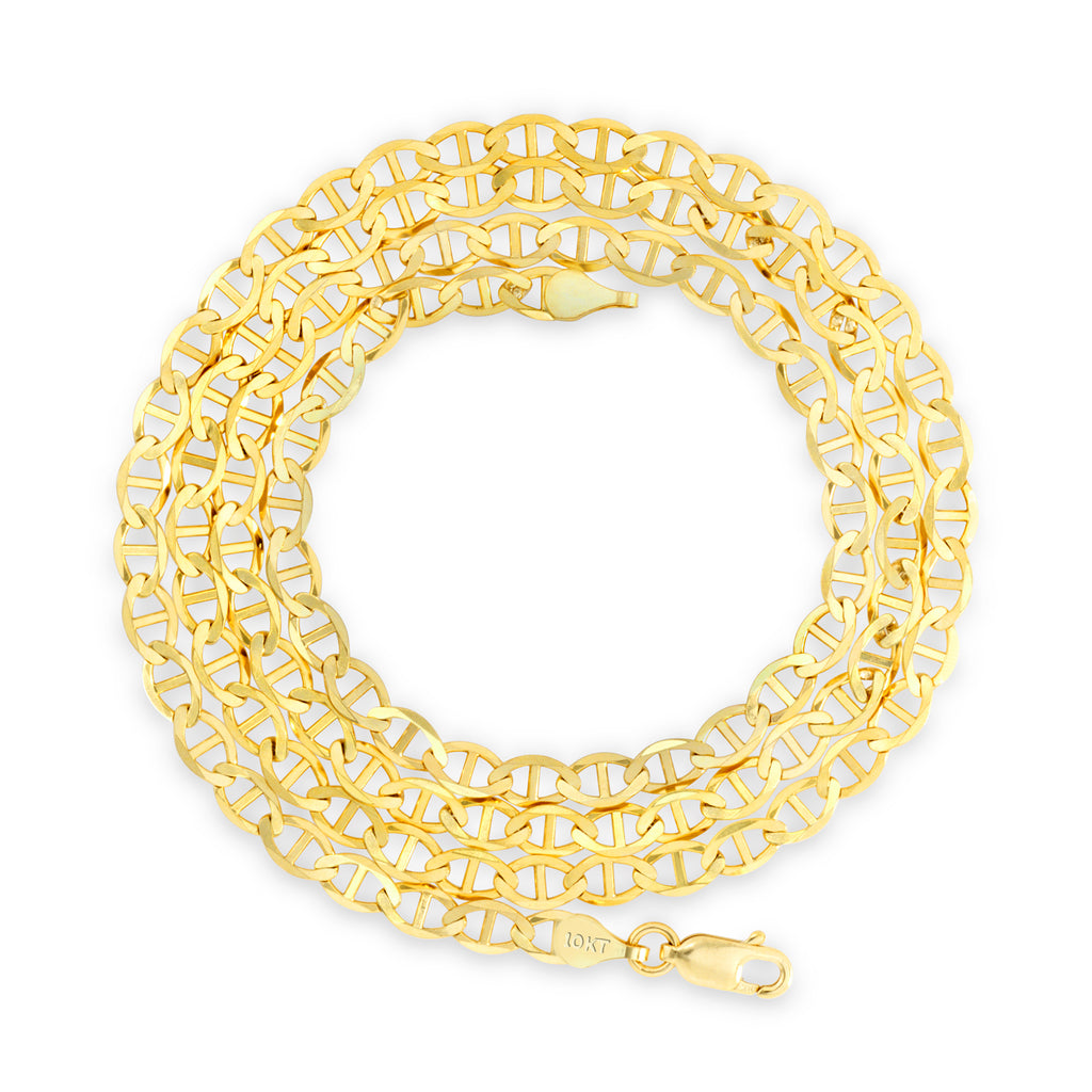 10k Yellow Gold Anchor Chain Necklace 16" - 30" J8337