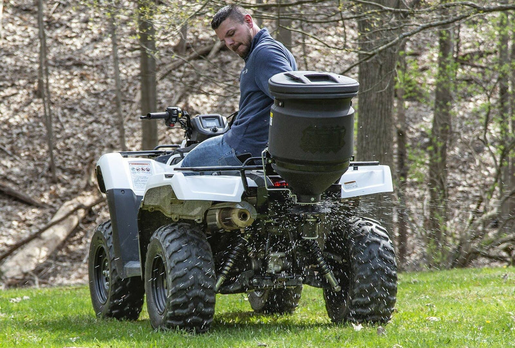 15-Gallon ATV Broadcast Spreader with Rain Cover E548