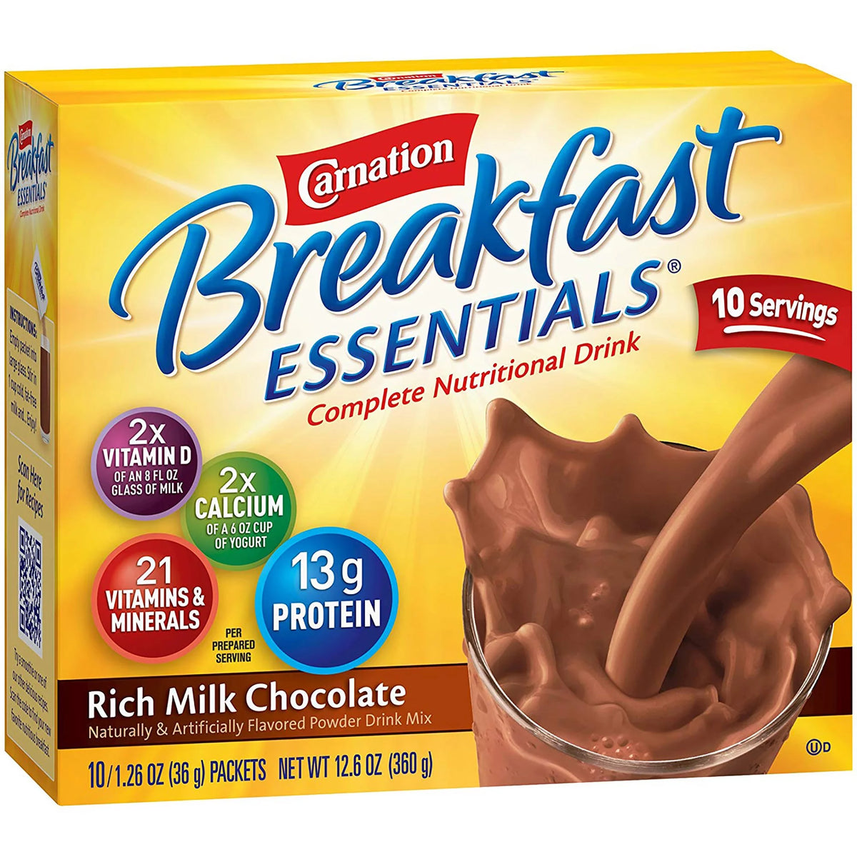 Rich Milk Chocolate Flavor Powder 36 Gram Individual Packet, Case of 60 W115731