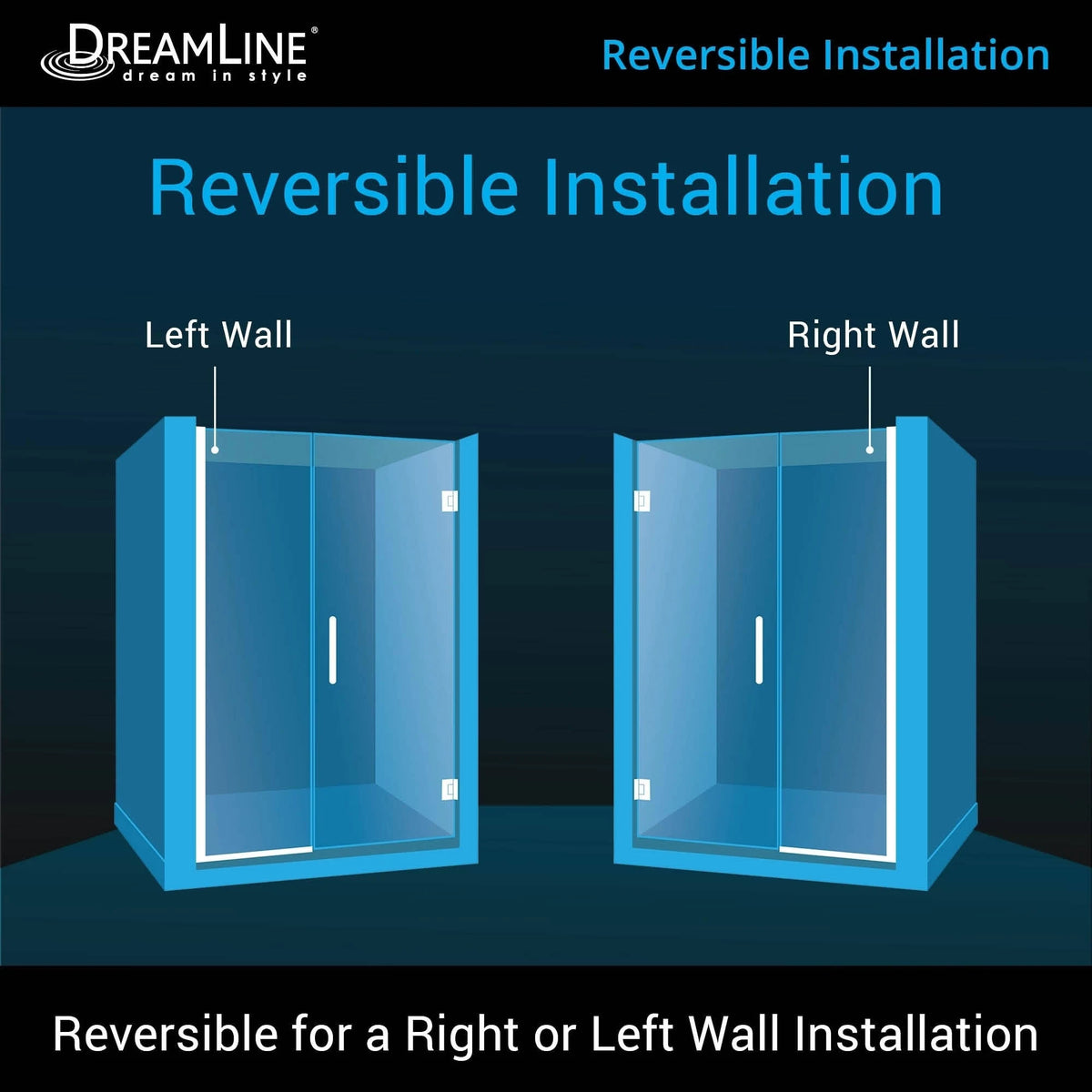 Chrome Hinged Shower Door Y304175