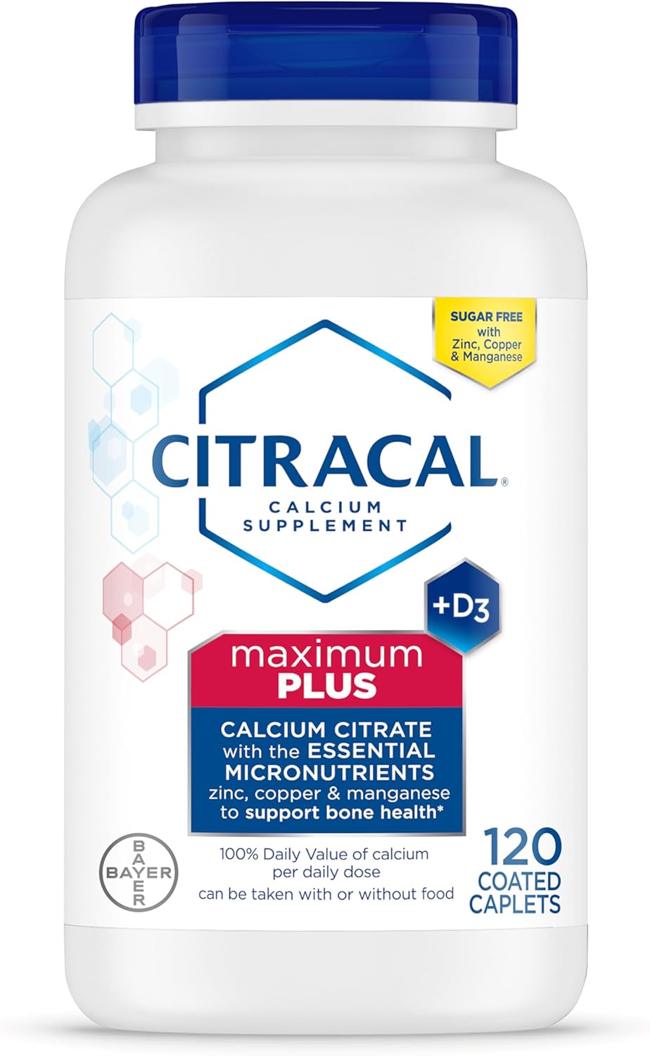650 mg Calcium Citrate with 25 mcg Vitamin D3, 120 Count Calcium Supplement V288