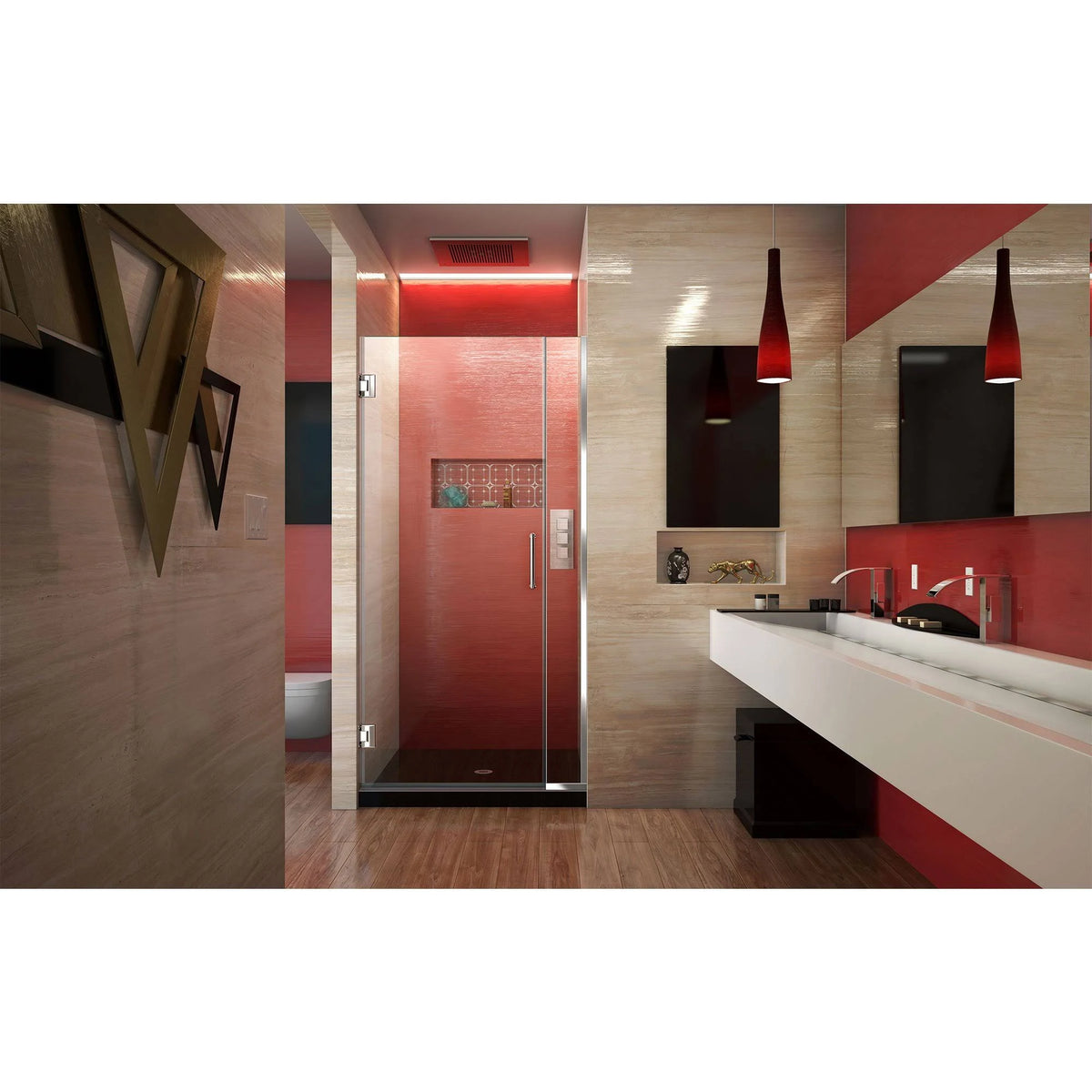 Chrome Hinged Shower Door Y304175