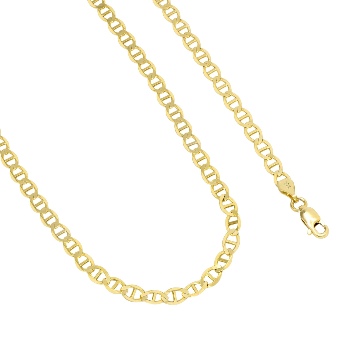 10k Yellow Gold Anchor Chain Necklace 16" - 30" J8337