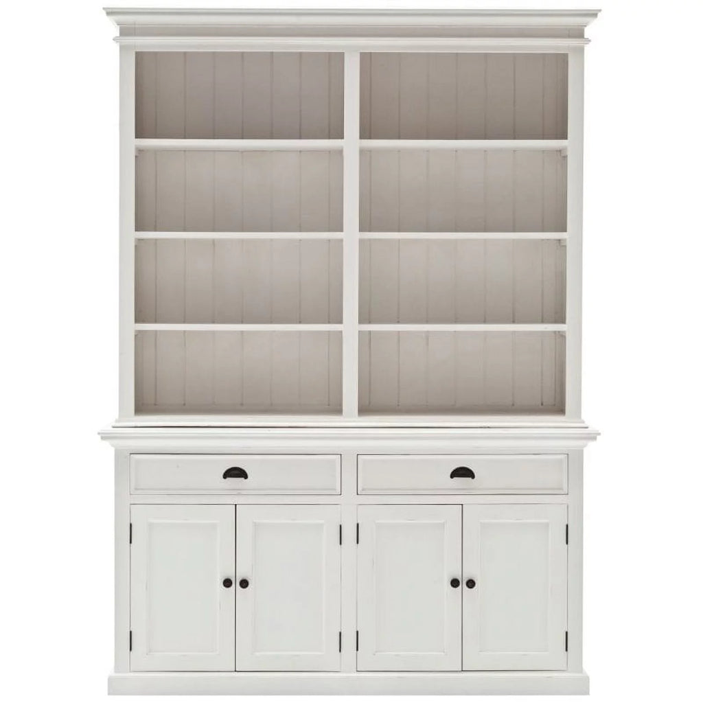 Storage Cabinet with Hutch in Pure White H773