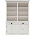 Storage Cabinet with Hutch in Pure White H773