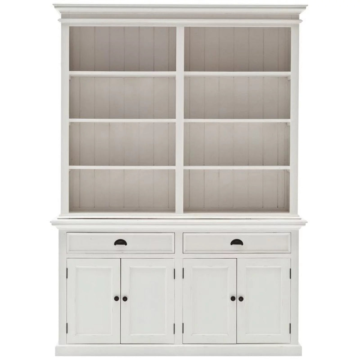 Storage Cabinet with Hutch in Pure White H773