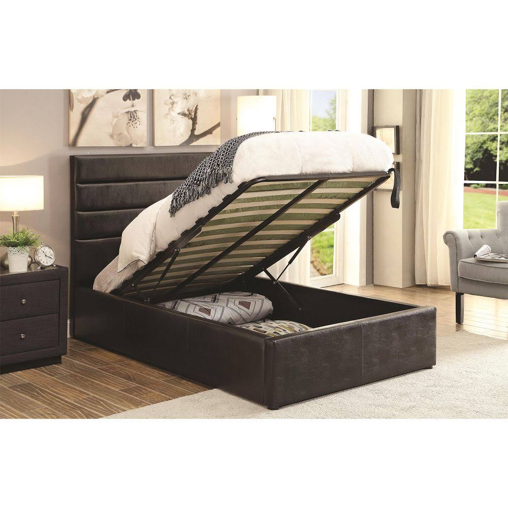 Black Storage Bed Twin V35567
