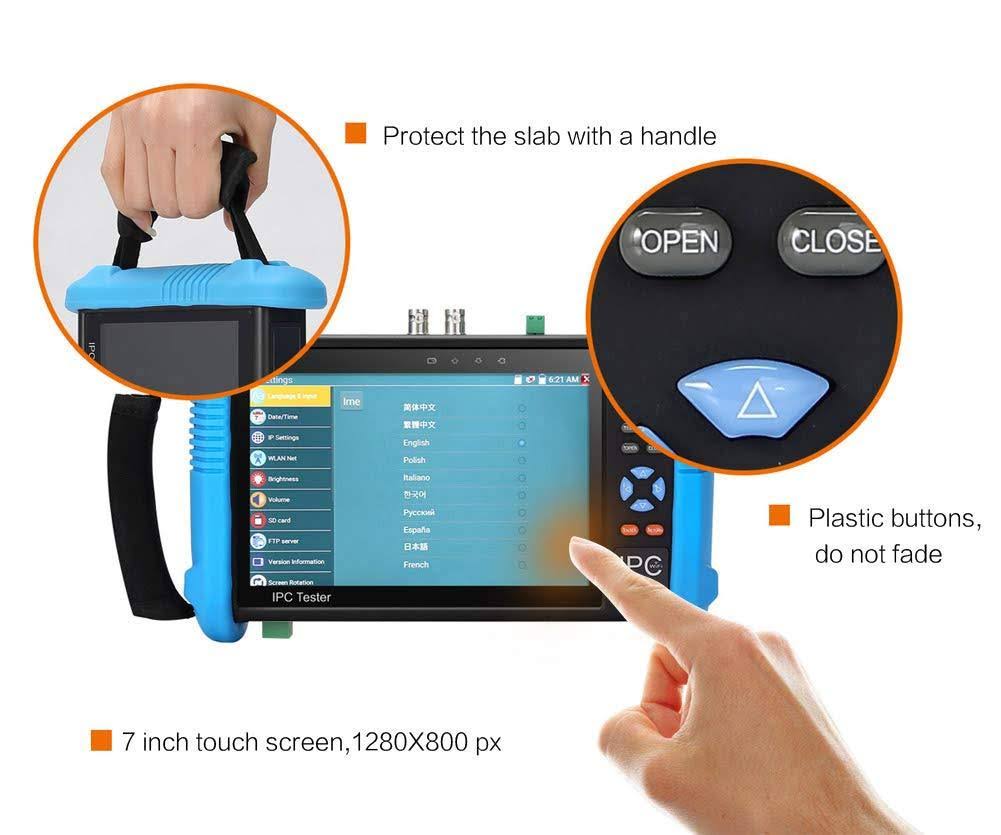 7 inch IPS Touch Screen IP Camera Tester CCTV CVBS Analog Tester with WiFi R88970