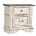 White 2 Drawer Night Stand with Charging Station G587