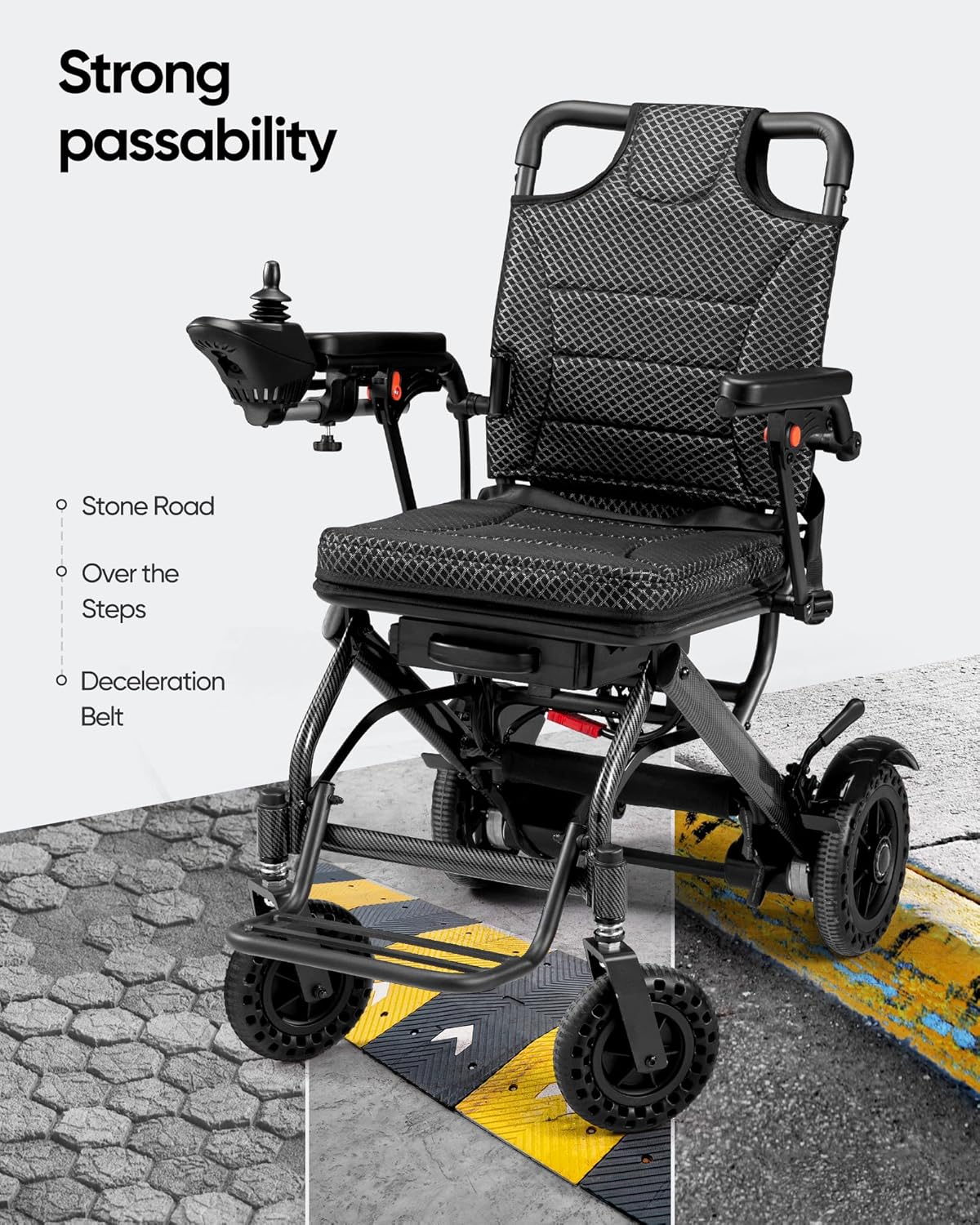 Super Lightweight 38lbs Foldable Electric Wheelchair E4936