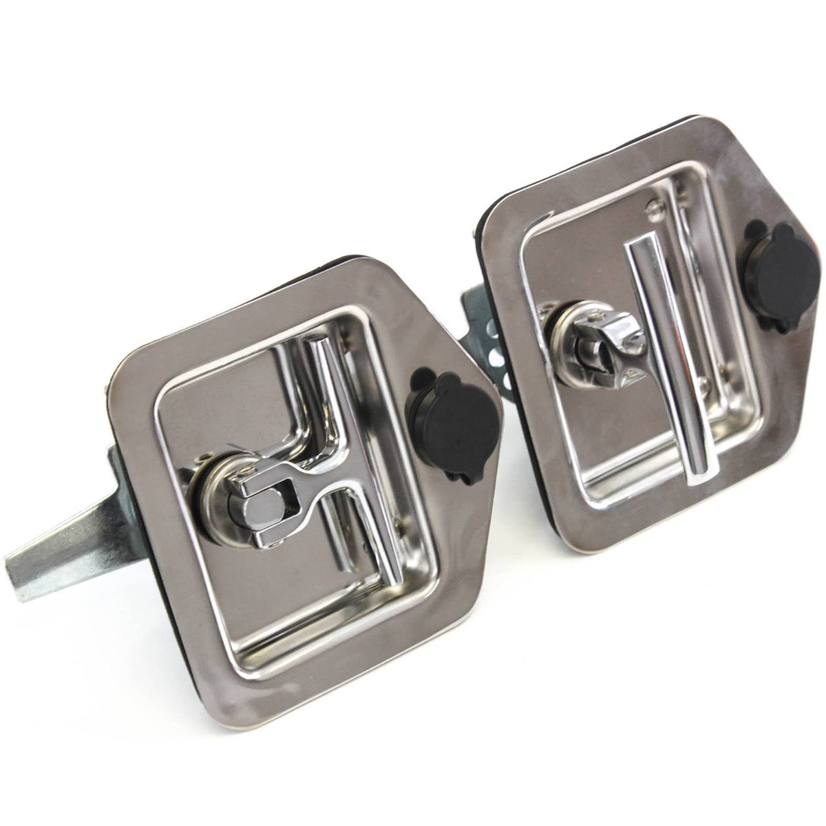 2 Folding T Handle Single Point Latch Blind Studs Cylinder Gasket Keys Camper RV Q622