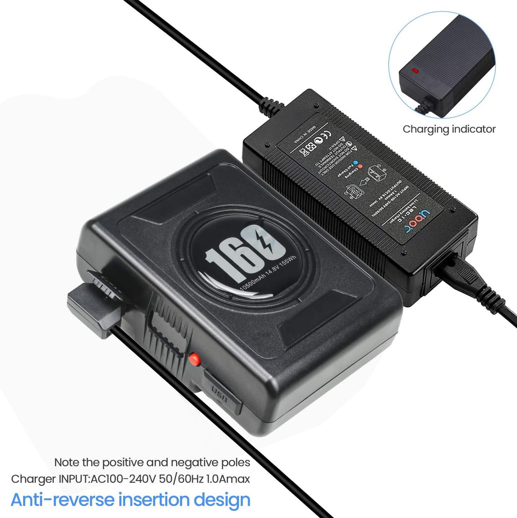 155Wh Gold Mount Battery with D-tap Charger and D-Tap Output Cable X549