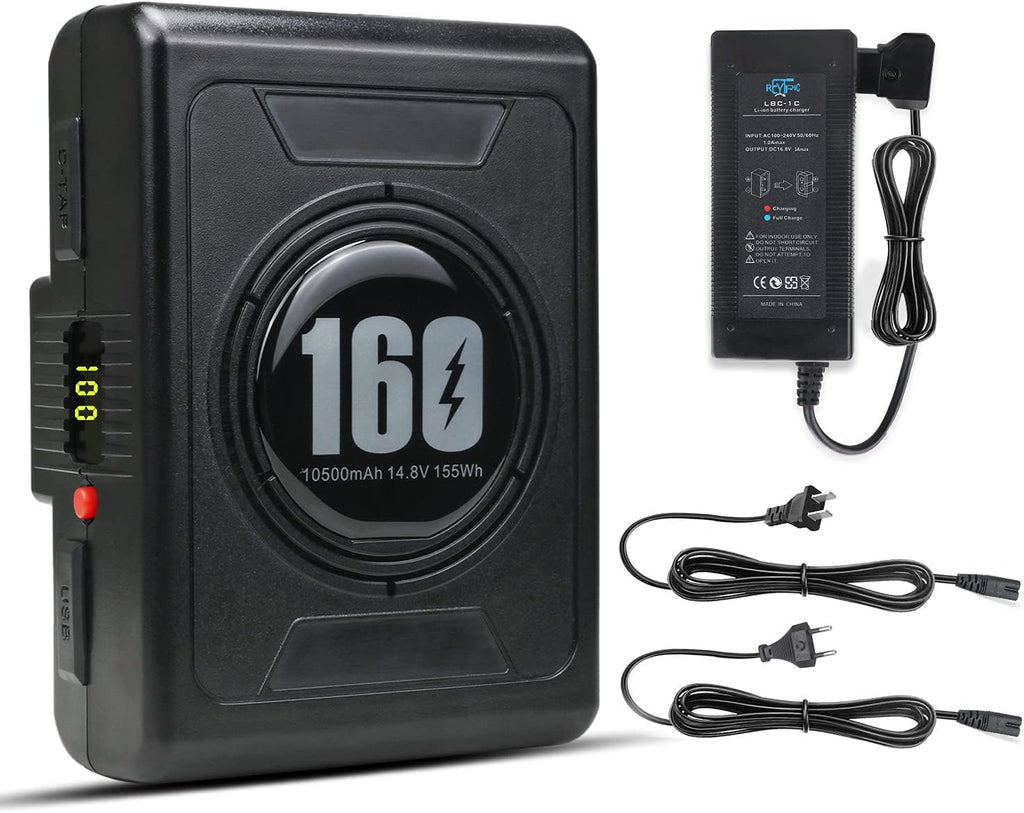 155Wh Gold Mount Battery with D-tap Charger and D-Tap Output Cable X549