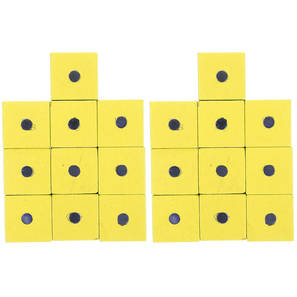 20 Pcs Magnetic Wooden Cube Blocks Z75313