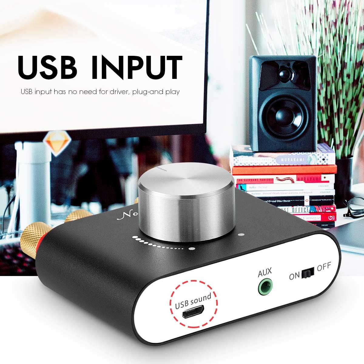 Black Mini Bluetooth Power Amplifier 50W×2 Pack of 2 Z58134