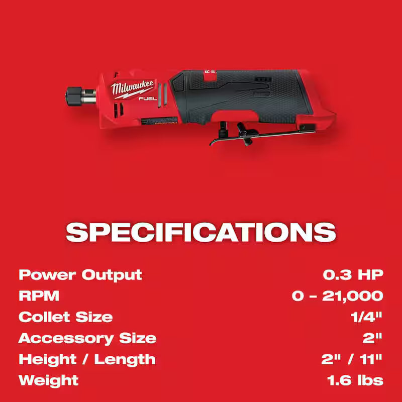 12V Lithium-Ion Brushless Cordless 1/4 in. Straight Die Grinder F227103