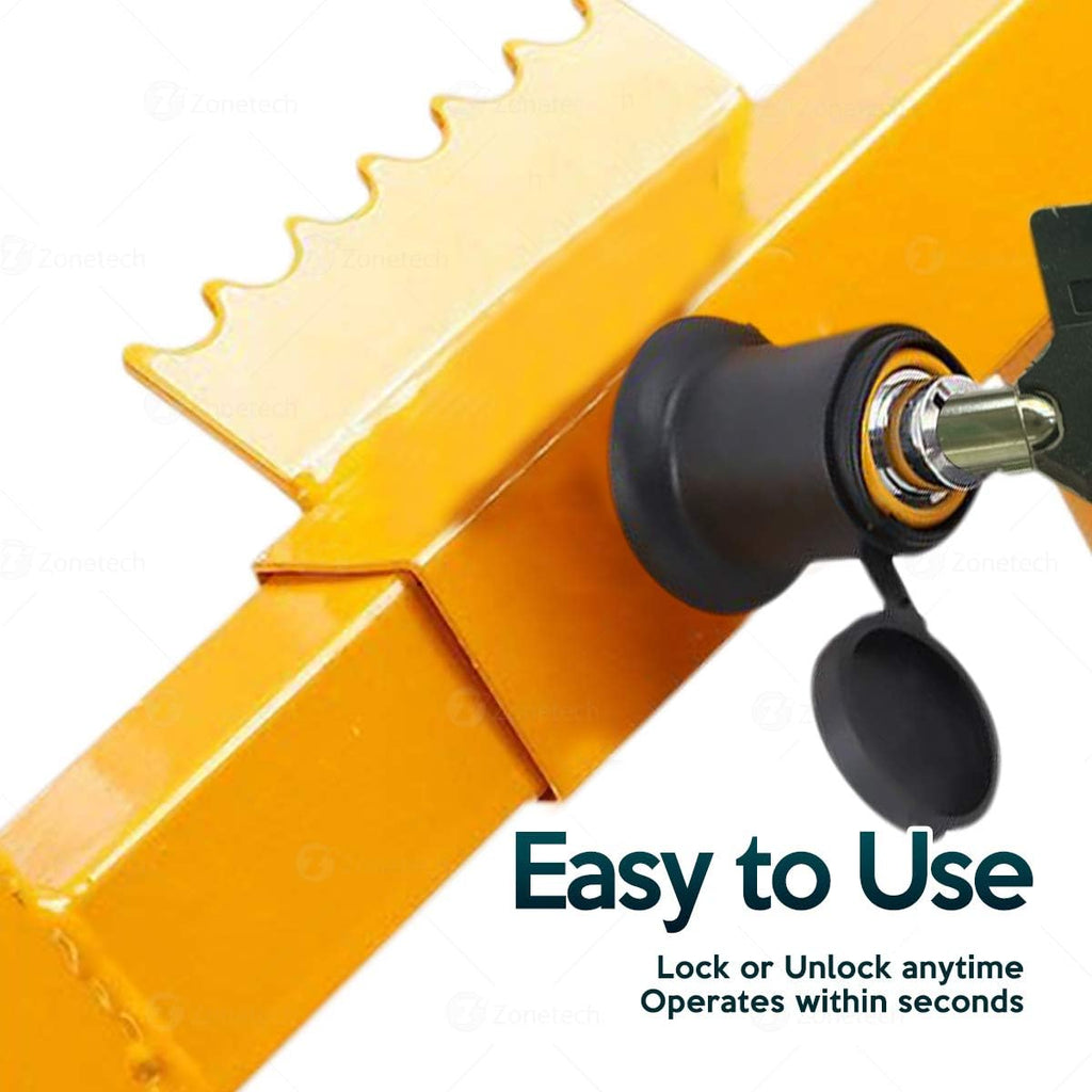 2-Pack Heavy Duty Anti-Theft Wheel Chock Lock for Trailer, Truck and SUV F34488