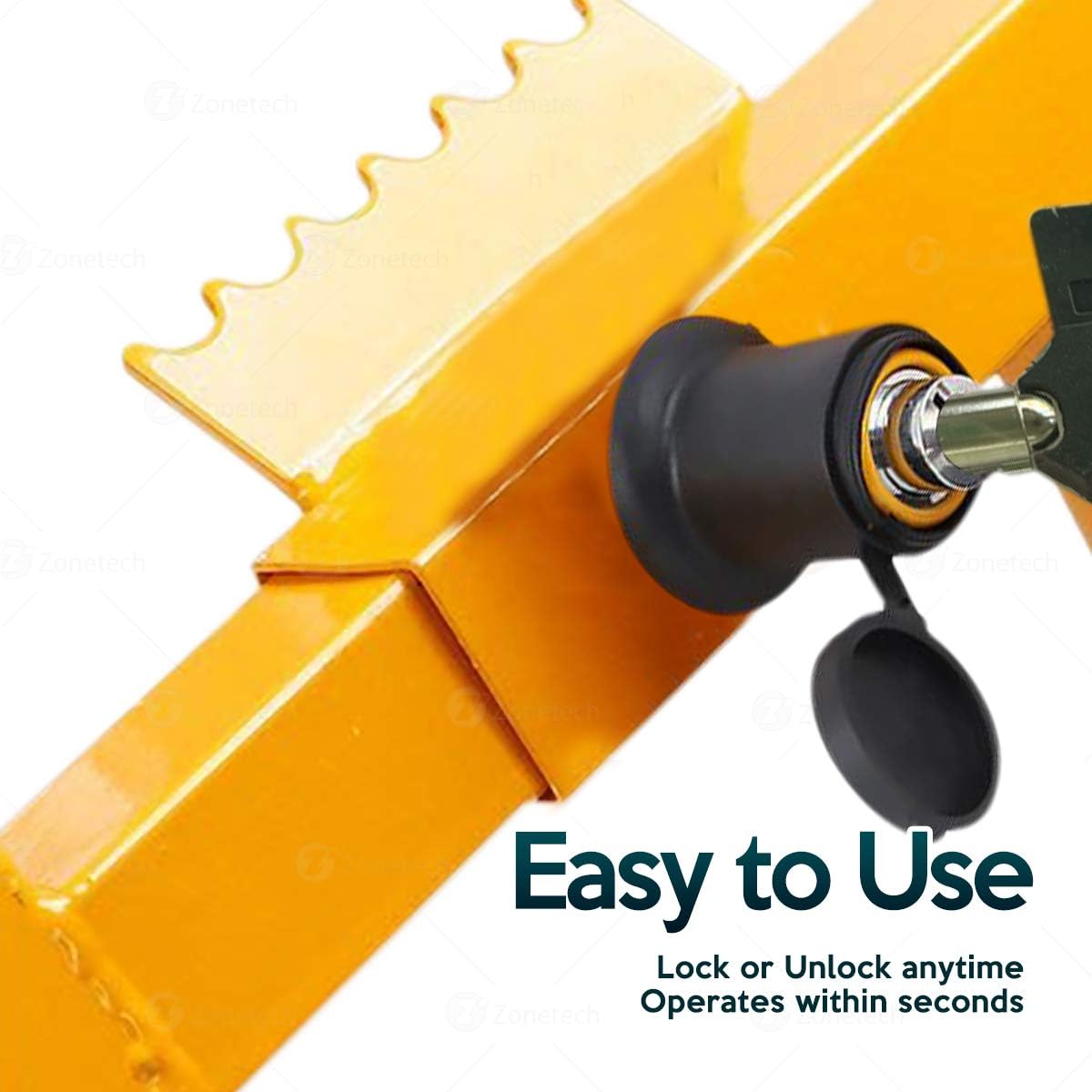 2-Pack Heavy Duty Anti-Theft Wheel Chock Lock for Trailer, Truck and SUV F34488