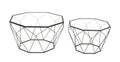 Metal Glass Accent Table Set of 2 H546