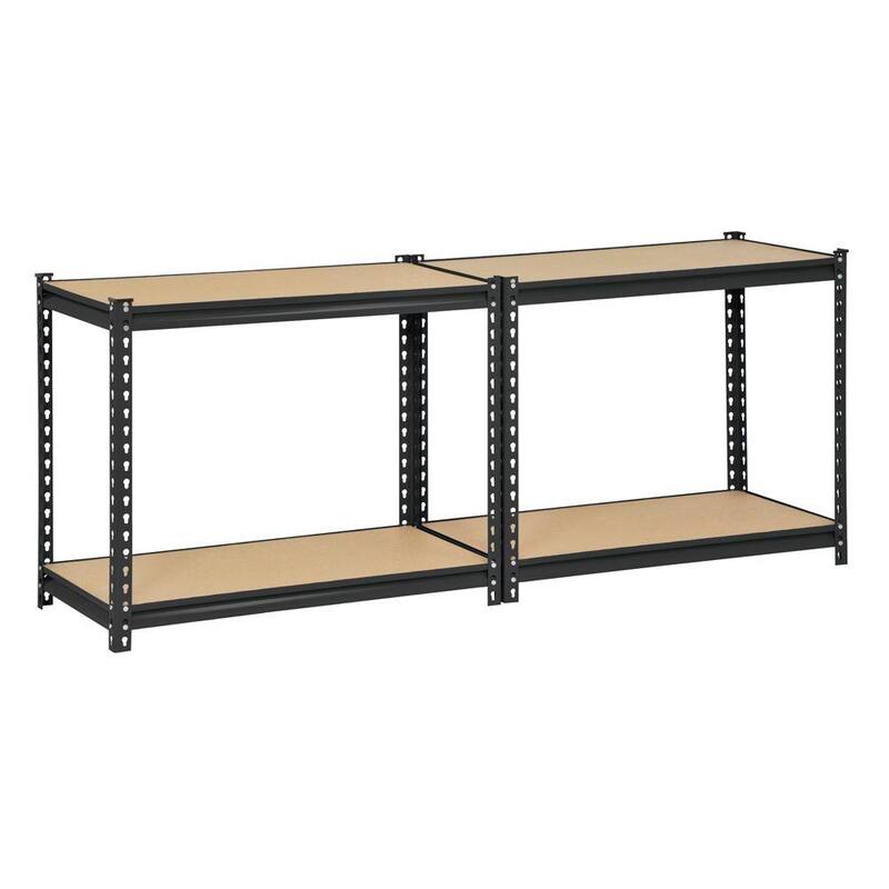 4-Tier Heavy Duty Steel Shelving Unit in Black L3197