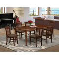 7Pc Rectangular 60/78" Family Table With 18 In Leaf And Six Microfiber Seat Chairs V9097