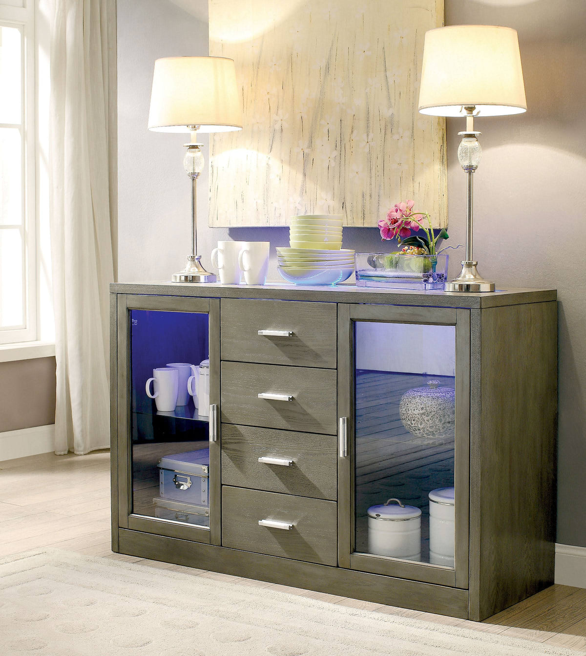 Gray Counter Height Table G8143