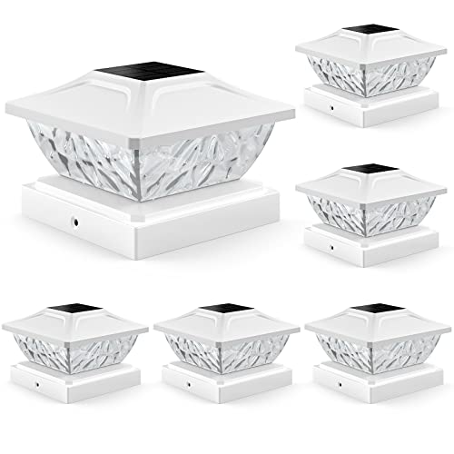 12 Pack Solar Post Cap Lights for 4x4 4.5x4.5 5x5 Posts H40747
