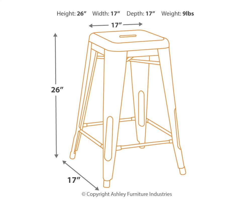 26 Barstool Set of 4 Gray Z279313