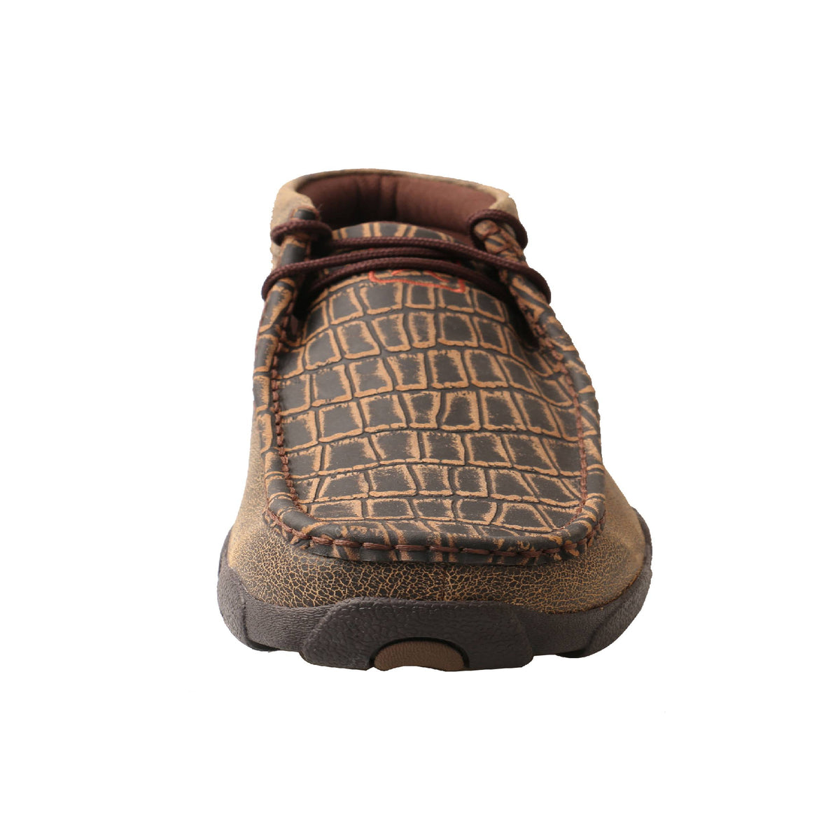 Cayman Print Brown Leather Driving Moc H85635