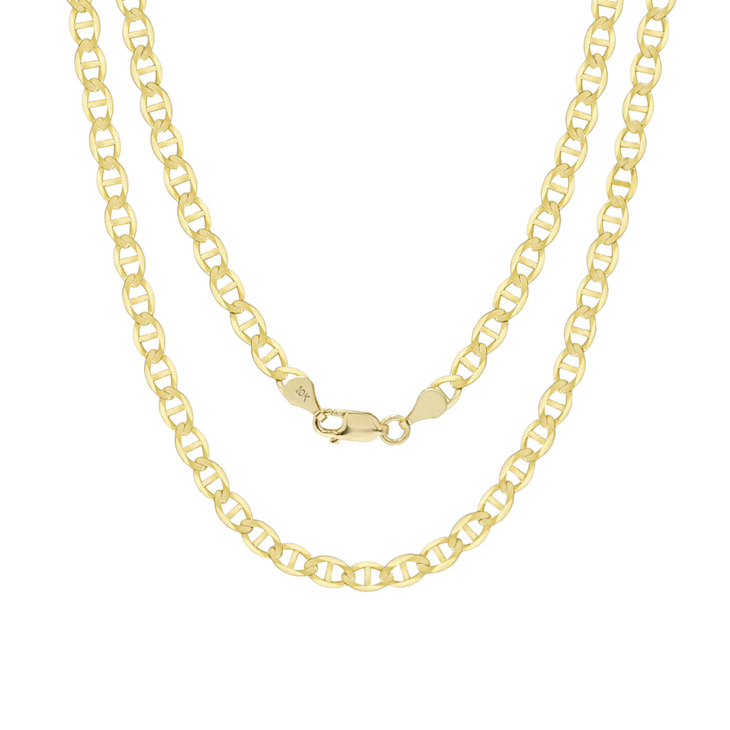 10k Yellow Gold Anchor Chain Necklace 16" - 30" J8337