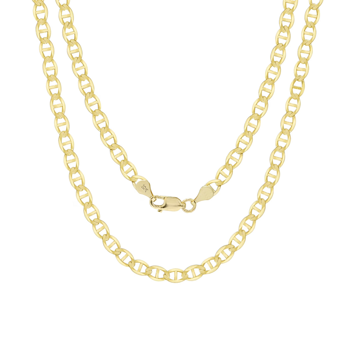 10k Yellow Gold Anchor Chain Necklace 16" - 30" J8337