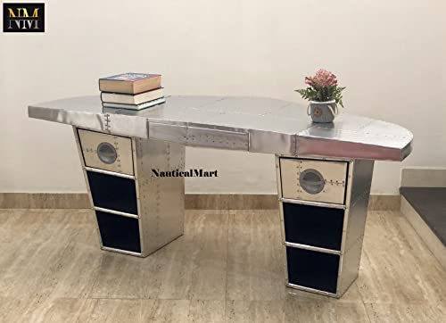 Aviator Wing Desk Aluminium Desk 72 Inches P37842