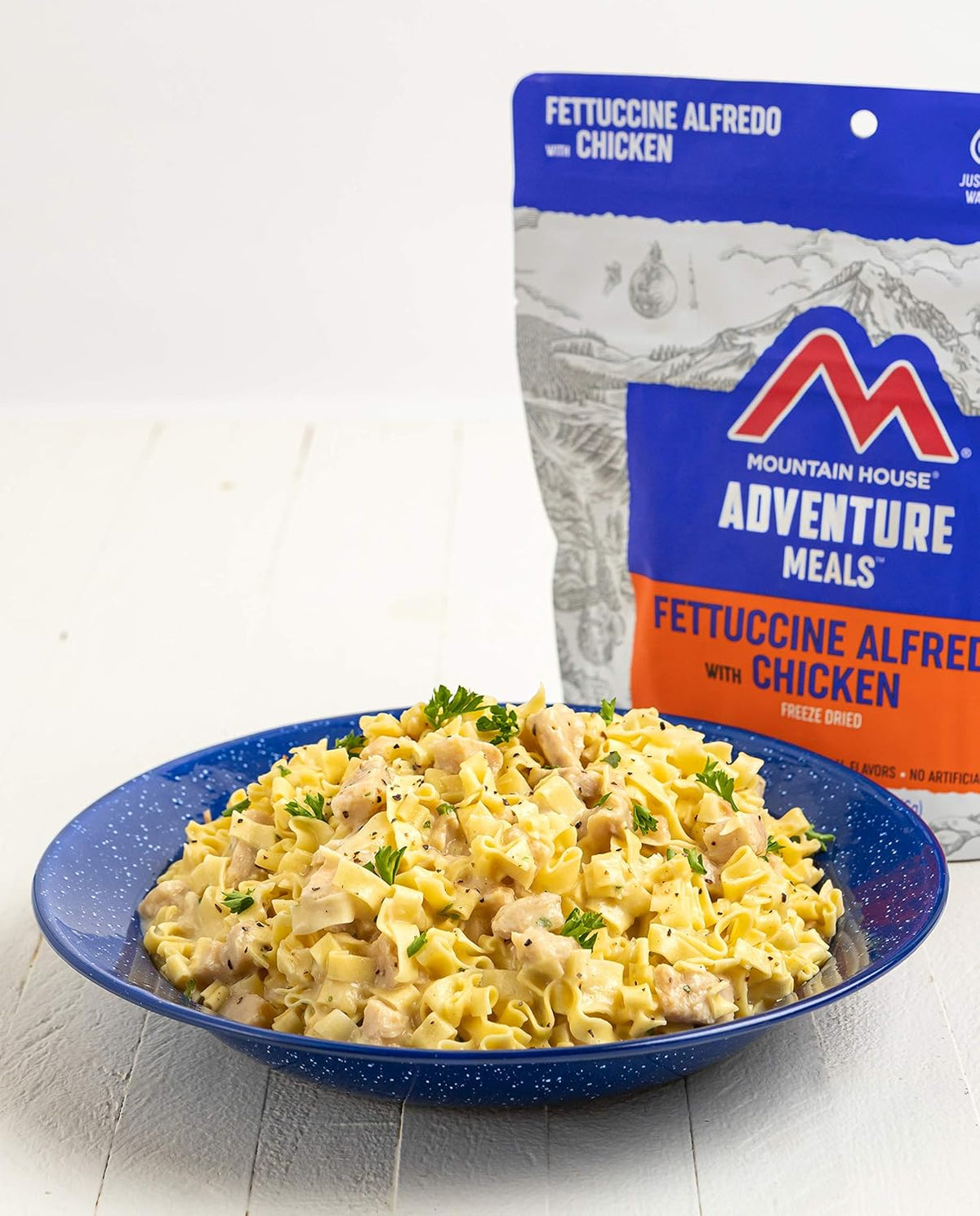 Freeze Dried Fettuccine Alfredo with Chicken, 2-Servings D90158
