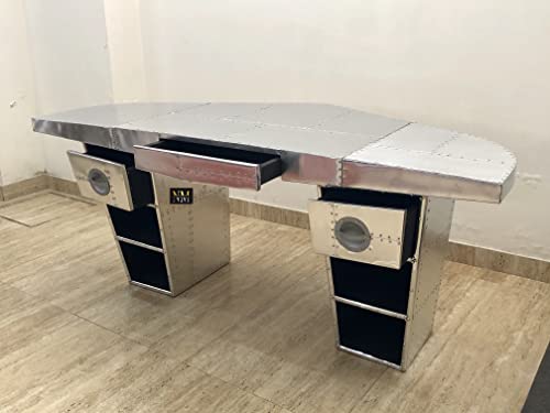 Aviator Wing Desk Aluminium Desk 72 Inches P37842