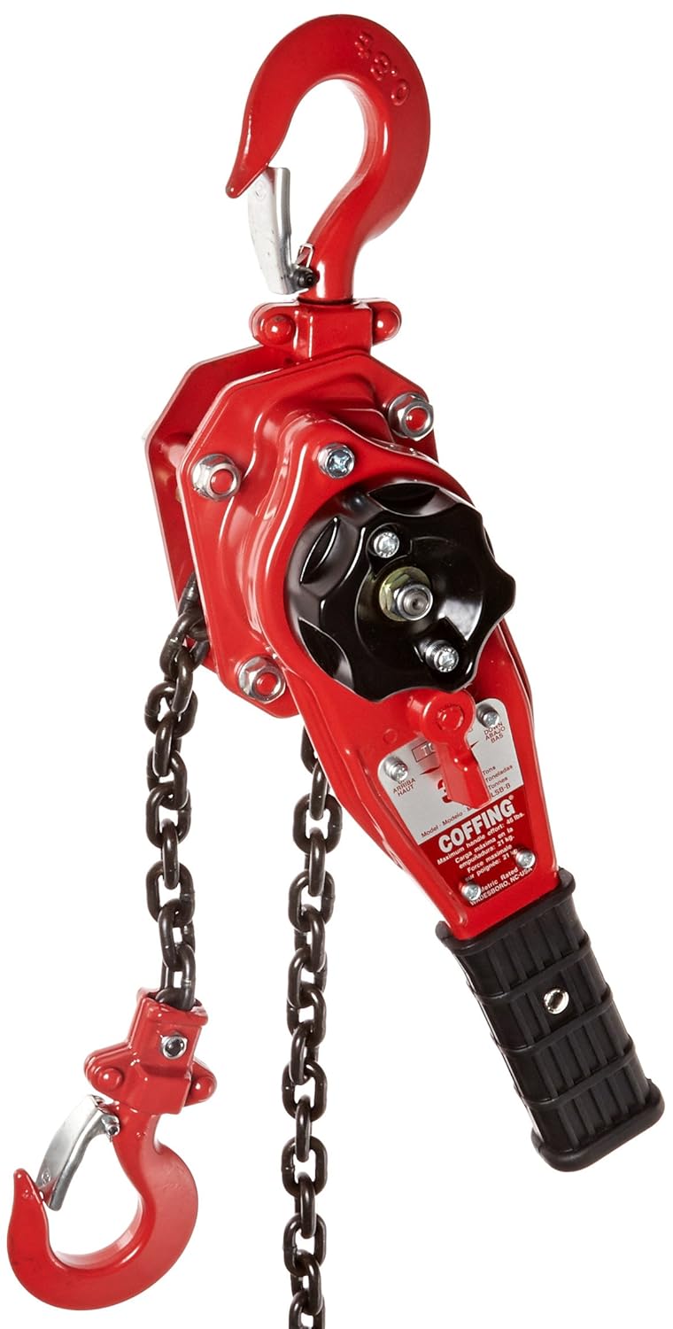 Steel Ratchet Lever Hoist with Hook, 10' Lifting Height, 3/4 Ton Load Capacity Q8488