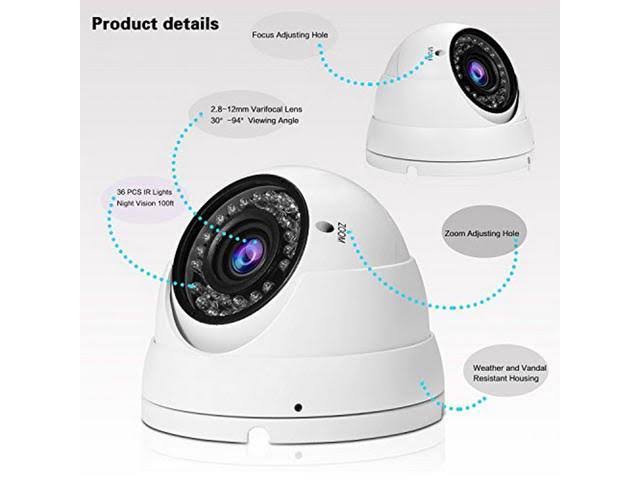 Dome Security Camera 2.8mm-12mm Varifocal Lens 100ft K3270