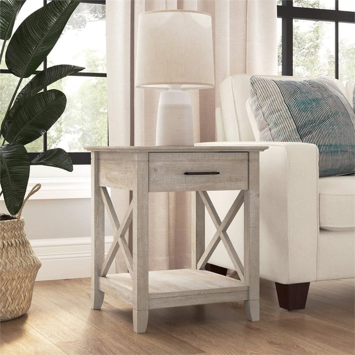 Washed Gray End Table E266265