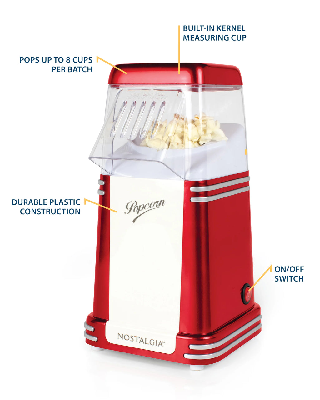 8 Cup Hot Air Popcorn Maker G6297