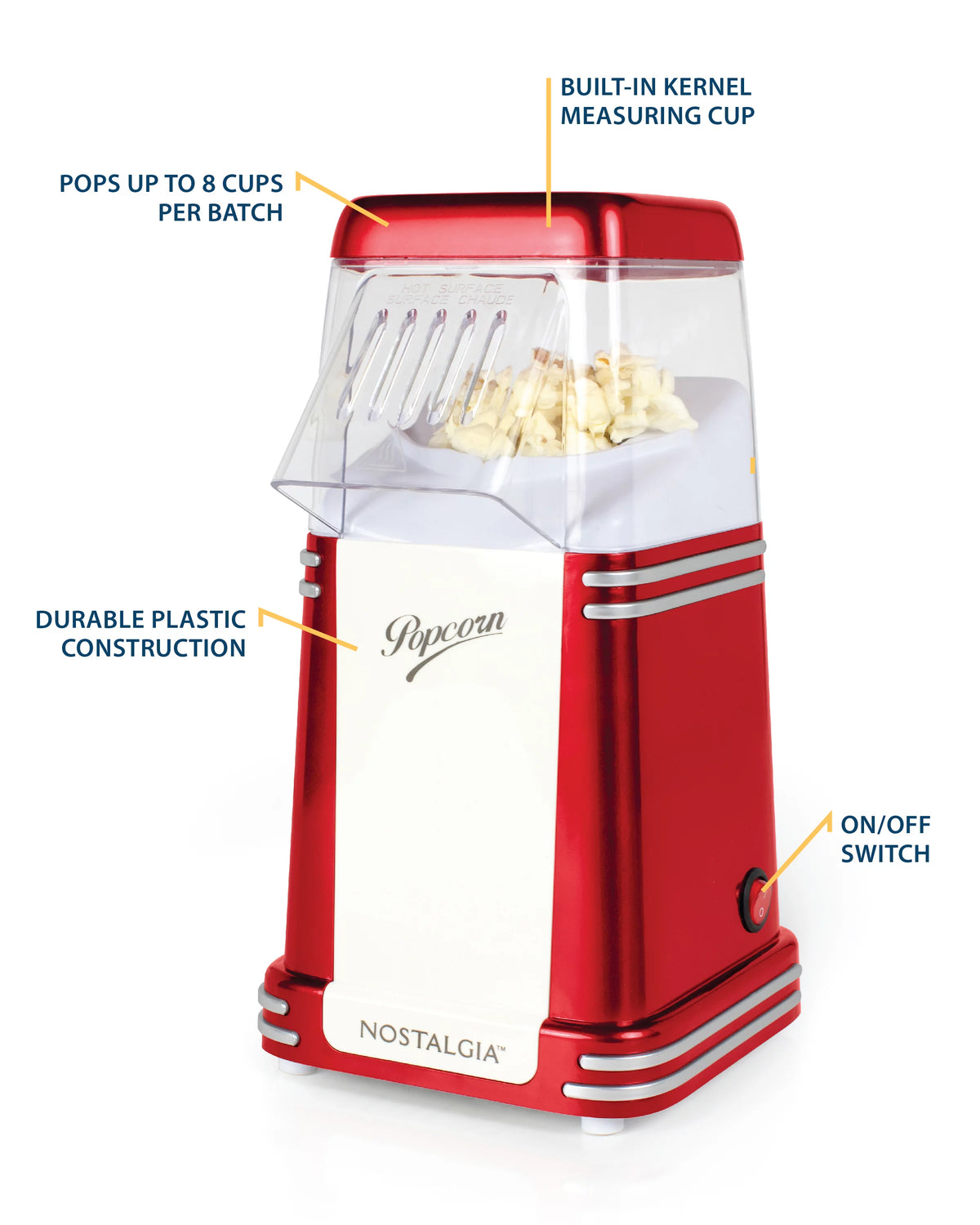 8 Cup Hot Air Popcorn Maker G6297