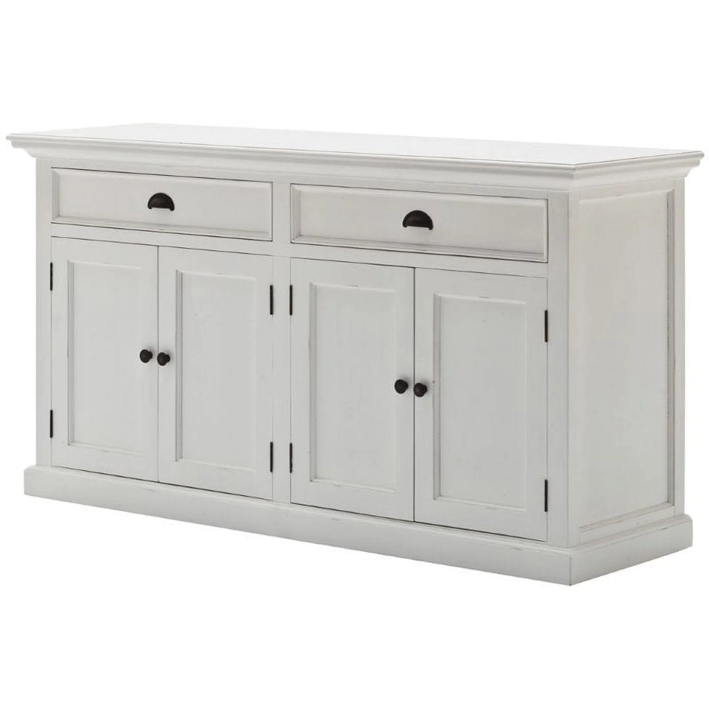 Storage Cabinet with Hutch in Pure White H773