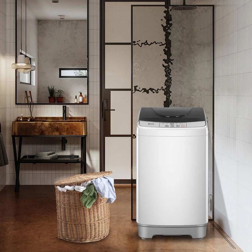 13.3lbs Portable Fully Automatic Washing Machine with Drain Pump N5071