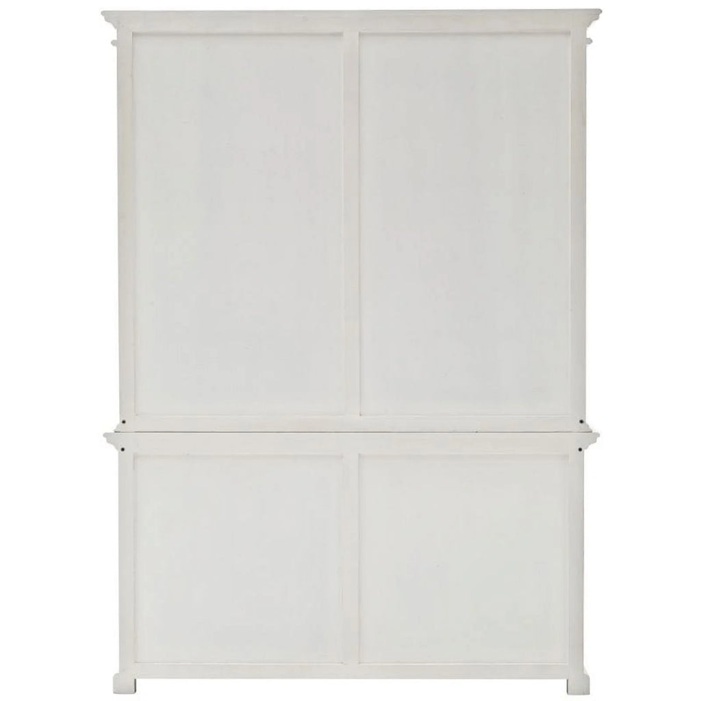 Storage Cabinet with Hutch in Pure White H773