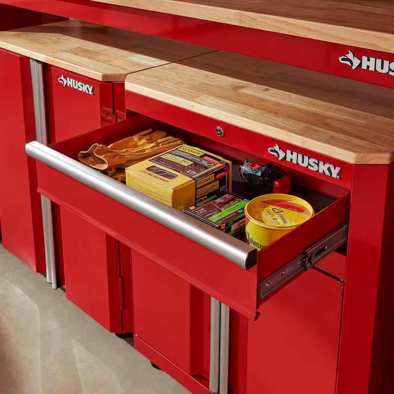 24-Gauge Steel 1-Drawer 2-Door Garage Base Cabinet in Red J541