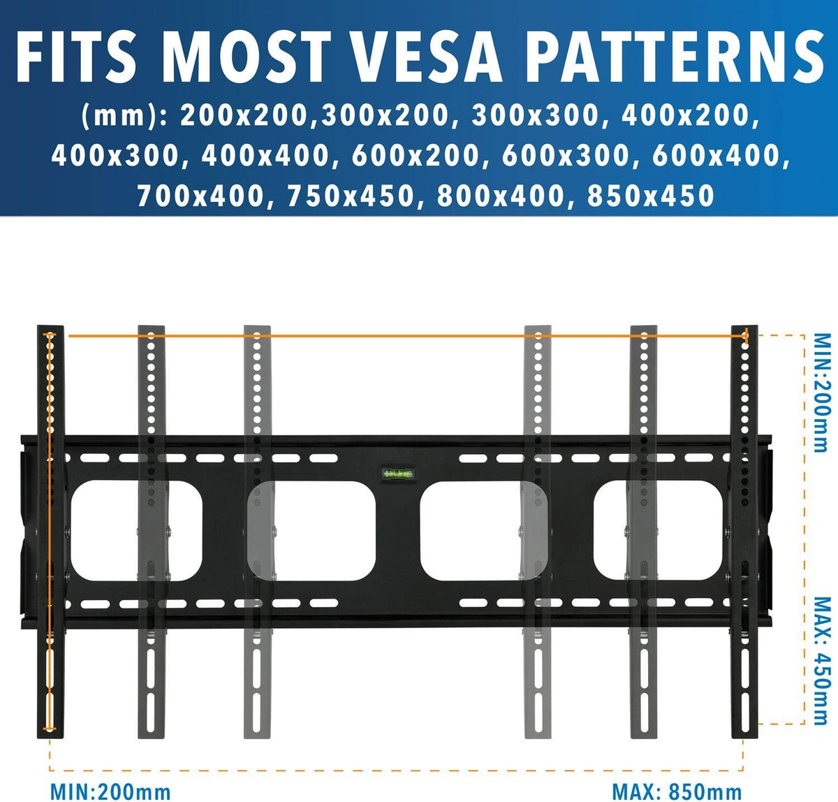 Large Tilting TV Wall Mount Bracket, 220 Pound Capacity, VESA Compatible, Pack of 2 Z319