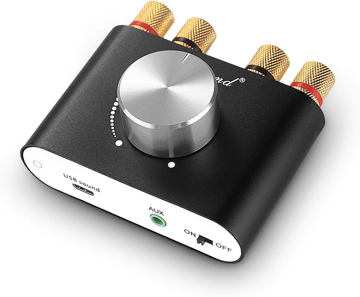 Black Mini Bluetooth Power Amplifier 50W×2 Pack of 2 Z58134