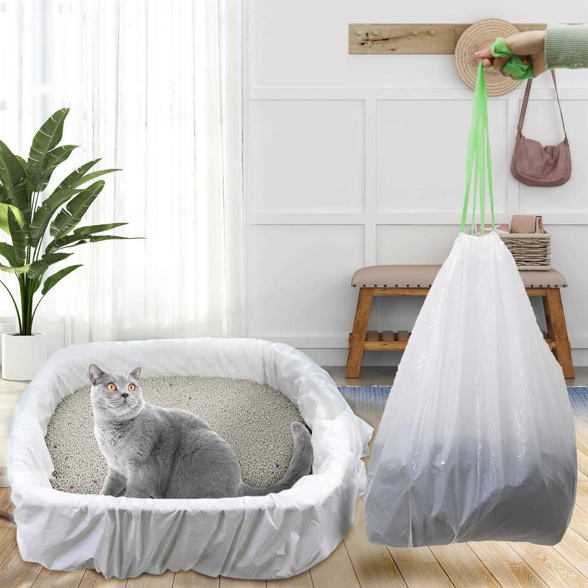 Sifting Cat Litter Box Liners Bags with Holes V6882