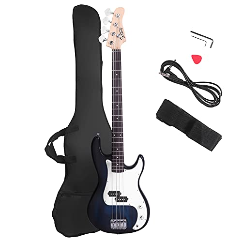 Red Full Size 4 String Electric Bass Guitar V5214