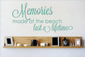 Teal Beach Wall Decal - 13 Inch x 29 Inch O4893
